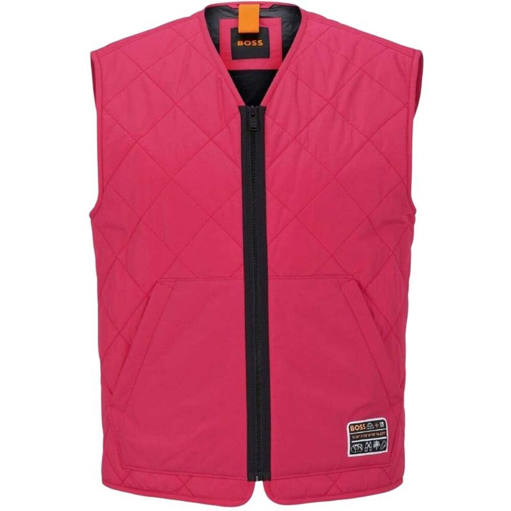 Boss Mens Okella V Neck Regular Vest / Medium Pink